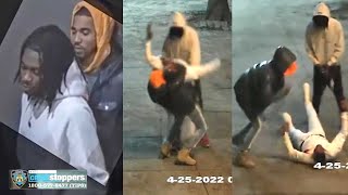 Violent bodyslam robbery caught on camera in NYC [upl. by Zsuedat]