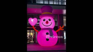 I love the glowing snowman christmas automobile santa merrychristmas xmas [upl. by Harras]