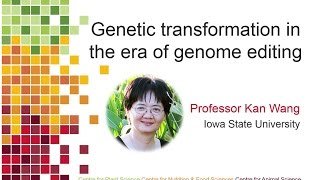 Genetic transformation in the era of GENOME EDITING [upl. by Krock]