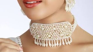 diy Trending and stylish Choker necklacejewellery design [upl. by Oratnek]