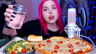 Пиццапаста с песто мукбвнгболталкаmukbang [upl. by Ttennaej]