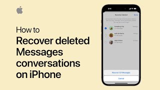 How to recover deleted Messages conversations on your iPhone  Apple Support [upl. by Enylcaj]