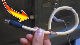 A piece of coaxial cable unlocks all TV channels  Antenna Booster [upl. by Dahsar]