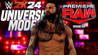 RAW Season Premiere  WWE 2K24 Universe Mode  Episode 69 [upl. by Dreddy]