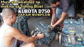 Kubota D750 testing  Japan Surplus  Mura at dekalidad na makina para sa Fishing boatbangka [upl. by Alvar990]