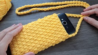 So Cute Crochet Phone Sling Bag Tutorial 💖 Beginner Friendly💖 💖 [upl. by Yenalem529]