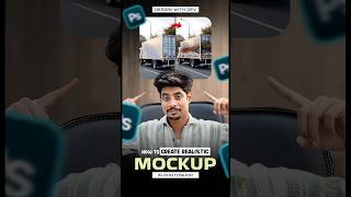 How to Create realistic mockup in Photoshop  photoshoptutorials shorts illustrator [upl. by Surbeck]