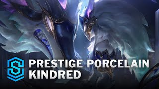 Prestige Porcelain Kindred Skin Spotlight  League of Legends [upl. by Einnalem]