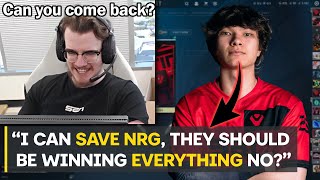 Sinatraa Says He Can Save NRG amp Zellsis Trolls Them For Not Making It [upl. by Florida]