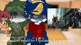 Transformer animated react to Optimus Vs sentinel  Aira  requested [upl. by Forster110]