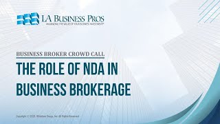 The Role of NDA in Business Brokerage [upl. by Colpin227]