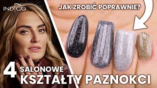 MIGDAŁ OWAL KWADRAT BALLERINA  budowa paznokci żelem na formie krok po kroku  Indigo Nails [upl. by Yalc]