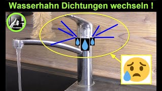 Einhandmischer undicht  Dichtung wechseln ✅ Wasserhahn reparieren  Küchenarmatur reparieren diy [upl. by Uhayile]