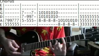 David Bowie Suffragette City Guitar Lesson Chords amp Tab Tutorial [upl. by Mata]