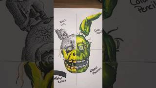 Incredible Finale of Drawing Springtrap fnaf fnaf drawing shorts [upl. by Ivel24]