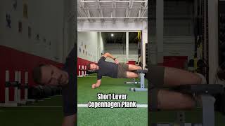 Short Lever Copenhagen Plank Demo groin workout adductors [upl. by Shaylah]