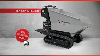 Raupendumper Jansen RD600 Benzinmotor hydrostatisch Kettendumper [upl. by Enyawud679]