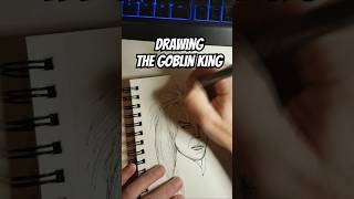 Goblin King Jareth Drawing David Bowie shorts labyrinth [upl. by Adiela]