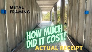 40Ft Container Metal Framing Cost RECEIPT [upl. by Valentijn]