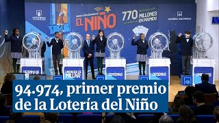 El 94974 primer premio de la Lotería del Niño [upl. by Symons]