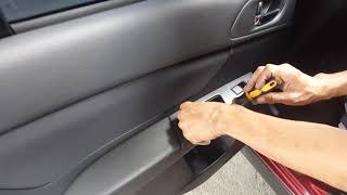 Subaru xv  rear door panel removal  jeff tan tutorial [upl. by Copp491]