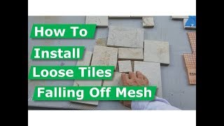 How To Install Loose Mosaic Backsplash Tiles Falling Off Sheets [upl. by Allista]