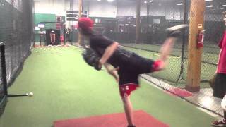 Knuckleball by switch pitcher in slow motion [upl. by Ardnuahc]