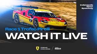 Ferrari Challenge North America  Indianapolis Race 1 Trofeo Pirelli [upl. by Kristina]