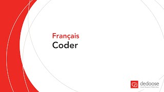 Coder  French Video Collection  Dedoose for Qualitative and Mixed Methods Data Analysis [upl. by Rozalin64]