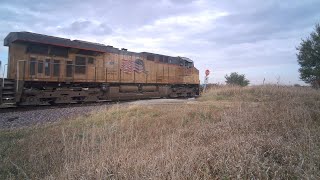 Northbound UP train with CP grain hoppers on the Spine Line [upl. by Scottie841]