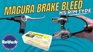 Magura HS Rim Bicycle Brake Bleeding Procedure  Howto  Retfurb Vintage Refurb [upl. by Nnagem]