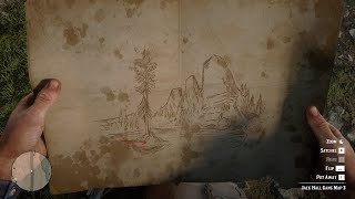 JACK HALL GANG TREASURE MAP 3 LOCATION  RED DEAD REDEMPTION 2 [upl. by Asalocin]