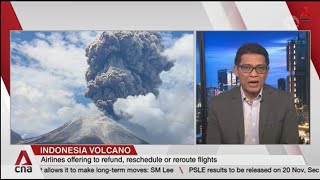 Almost 50 Bali flights cancelled as Mount LewotobiLaki Laki spews volcanic ash [upl. by Yelak877]