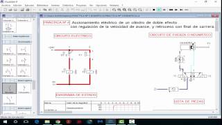 PRACTICA Nº 4 Accionamiento eléctrico de un cilindro de doble efecto con regulación [upl. by Anoiuq]