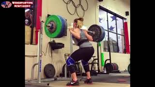 Mattie Rogers  160k x 3 and 170 x 2 Back Squats [upl. by Nirik]