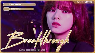 Twice 트와이스  Breakthrough Korean Version  Line Distribution [upl. by Aisatan781]