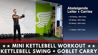 Kettlebell Workout  Hüfte mobilisieren und Rumpfstabilisation aktivieren mit Swing amp Carry [upl. by Latsyc]