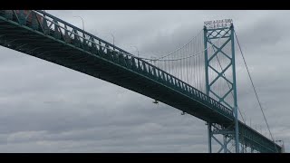 The Ambassador Bridge  Detroit River [upl. by Allecram]