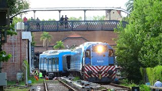 Descarrilo en RAMAL a TIGRE 2622024 Remolque con locomotora A605 [upl. by Anirbaz]