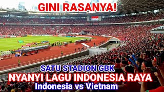 Merinding Gini Rasanya Nyanyi Indonesia Raya di Stadion GBK Piala AFF 2022 Indonesia vs Vietnam [upl. by Renrut235]