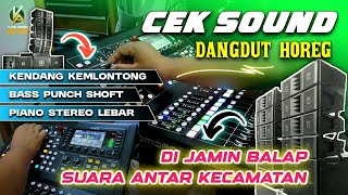 CEK SOUND DANGDUT KOPLO GLERR FULL BASS TERBARU 2024 MIDDLE KENCANG DI JAMIN BALAP [upl. by Rod]