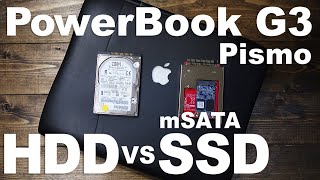 PowerBook G3 Pismo HDD vs mSATA SSD [upl. by Naillik165]