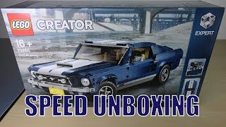 LEGO Creator Expert FORD MUSTANG 10265 SPEED UNBOXING [upl. by Bibbie]