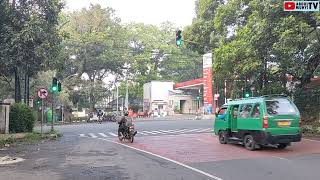 TRAFFIC LIGHT INI KOK TIANG LENGKUNG ADA DI SEBERANG JUGA  SIMPANG JLCIPAGANTI  LAMPING BANDUNG [upl. by Llevel583]