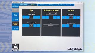 06 03 2 Gorbel G Force Q2 amp iQ2 Smart Connect User Interface Program Menu Speed amp Response [upl. by Acinna]