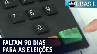 Calendário 2022 faltam 90 dias para o primeiro turno das eleições  SBT Brasil 020722 [upl. by Burnside]