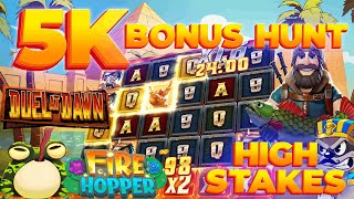 €5000 HIGH STAKE BONUS HUNT  12 SLOT BONUSES ON €4€5 STAKES [upl. by Nairde541]