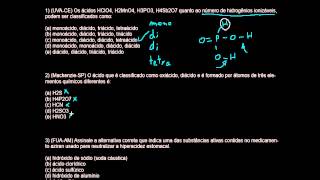 Princípios de Química Inorgânica Ácidos bases e sais  Lista resolvida 1 [upl. by Ylatan101]