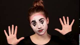 Pierrot clown schminken  Voorbeeld tutorial [upl. by Reiter]