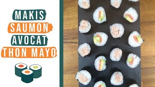 RECETTE MAKIS SAUMON AVOCAT  THON MAYO [upl. by Valentine984]